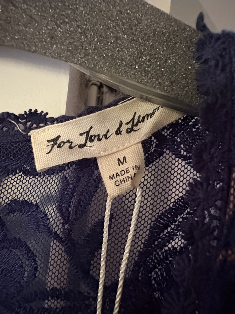For Love And Lemons Navy Lace Maxi Slip Dress - Picture 2 of 10